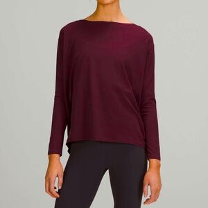 Lululemon Back in Action long sleeve Shirt *Nulu in Cassis🌹